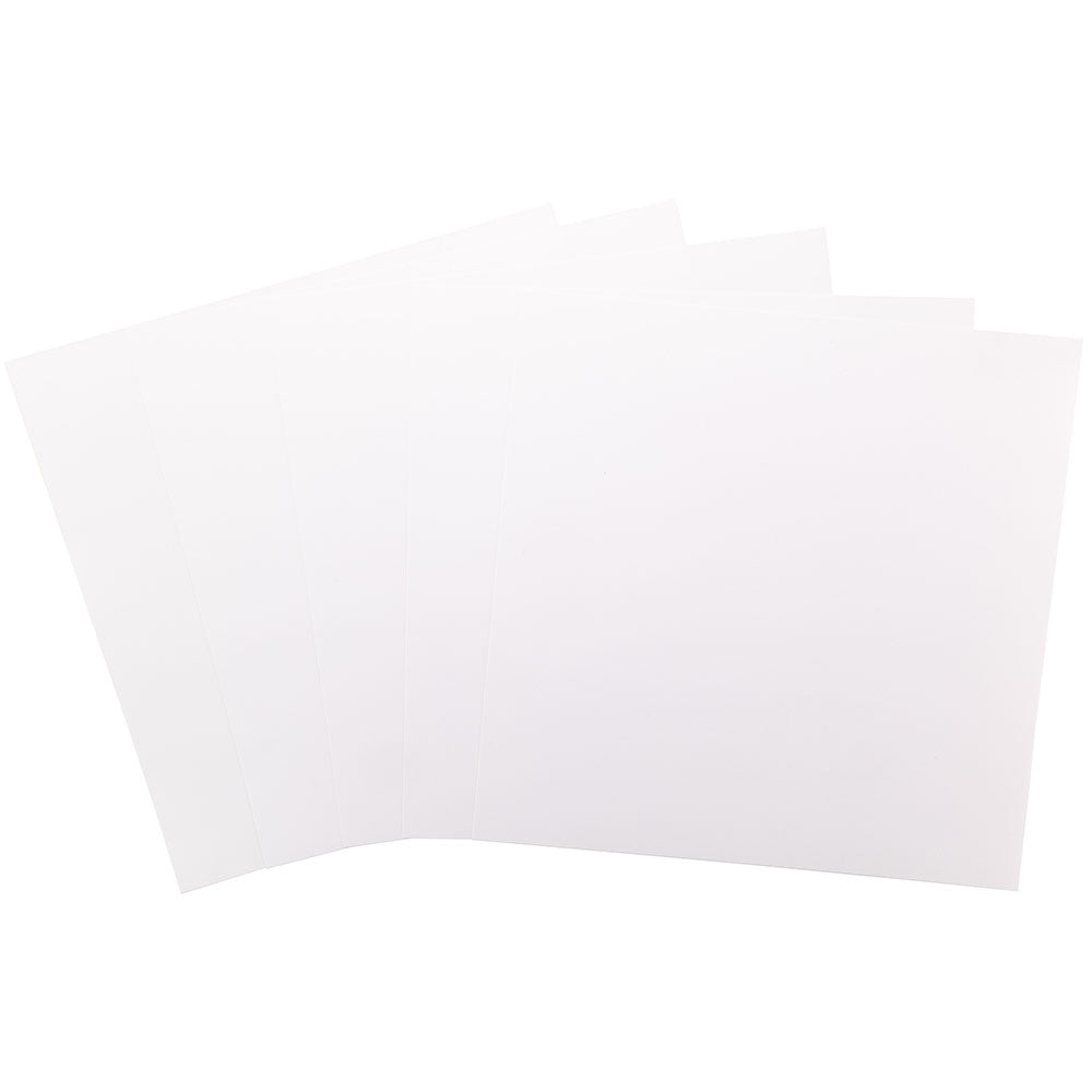 Harmony Hues BRILLIANT WHITE 12”X12” Solid Core Cardstock 65lb 50 Sheets