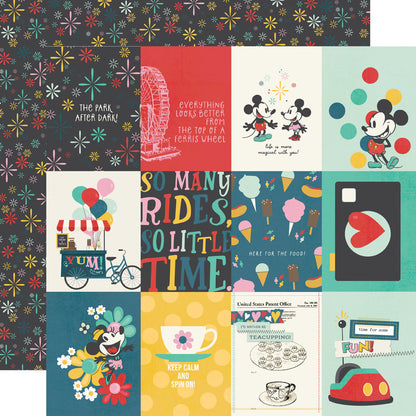 Simple Stories Say Cheese Happiest Place 3X4 ELEMENTS 12”X12” Scrapbook Paper