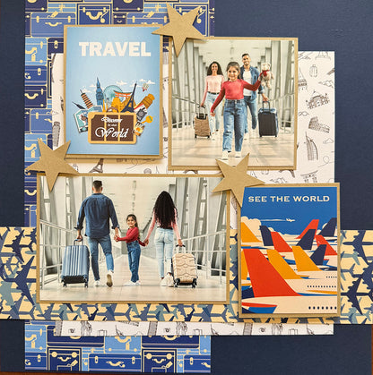 Reminisce AROUND THE WORLD 12&quot;X12&quot; Scrapbook Kit 12pc
