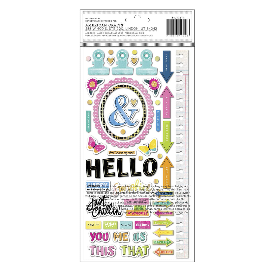 THICKERS Vicki Boutin Sweet Rush THE SWEET LIFE Foil Chipboard Stickers 107pc