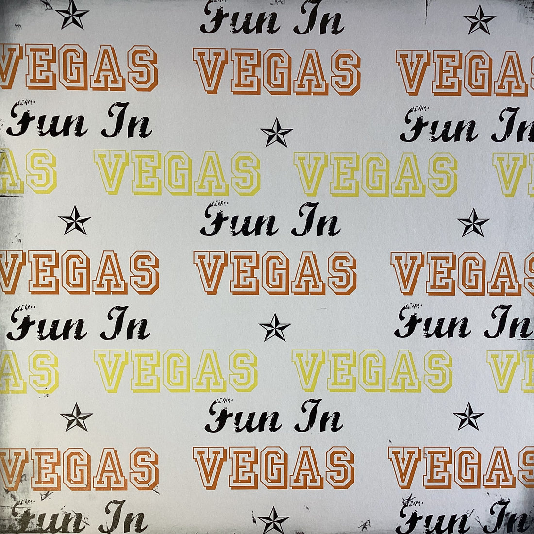 Grungy Grid FUN IN VEGAS 12"X12" LasVegas Scrapbook Paper