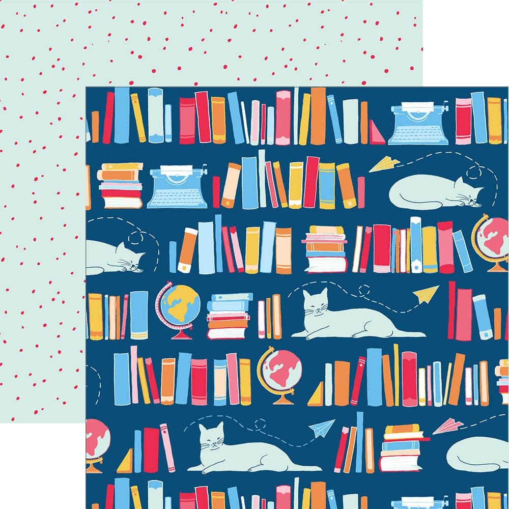 Paper House MY FAVORITE THINGS 12"X12" Books Scrapbook Paper