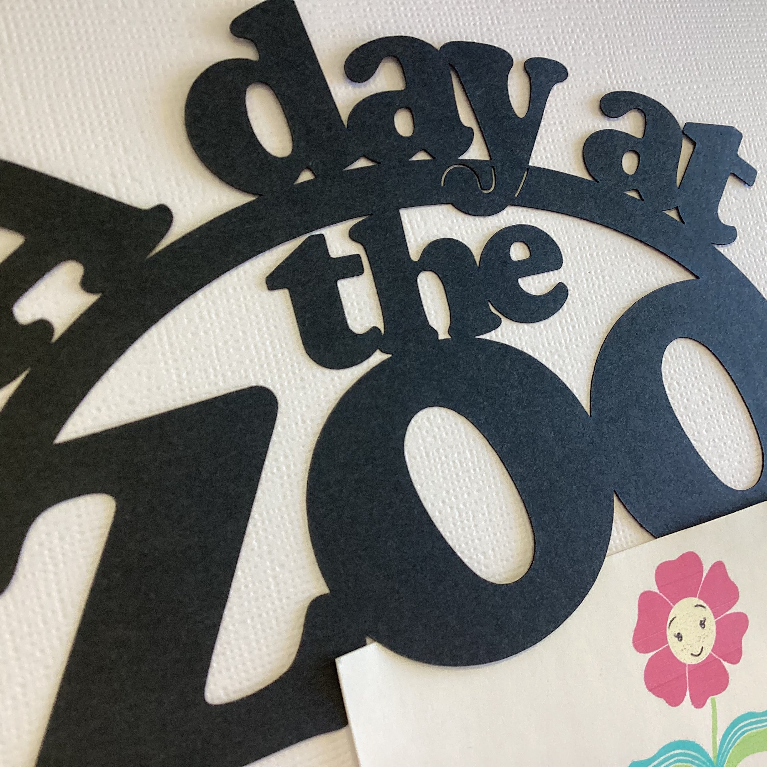 Laser Cut A DAY AT THE ZOO Diecut Scrapbook Title