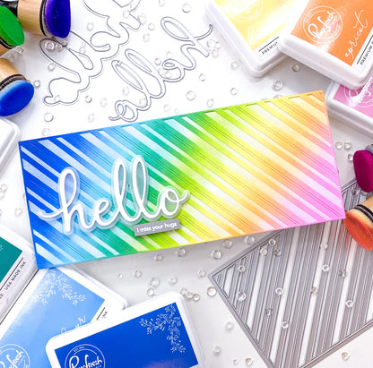 Pinkfresh Studio SLIM FANCY DIAGONAL STRIPES Essentials Crafting Dies 1pc