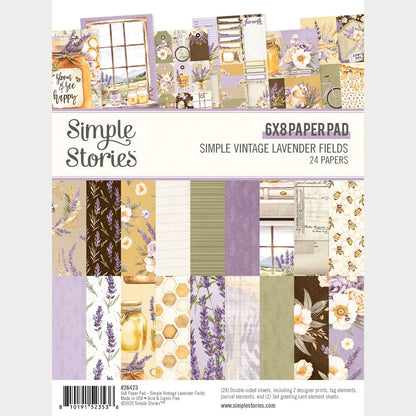 Simple Stories SIMPLE VINTAGE LAVENDER FIELDS 6”X8” Paper Pad