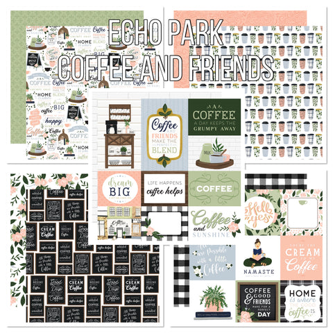 Echo Park COFFEE AND FRIENDS 12”x12” Scrapbook Paper