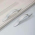 Silver Metallic Plastic CABINET HANDLE SMOOTH Drawer 2pc