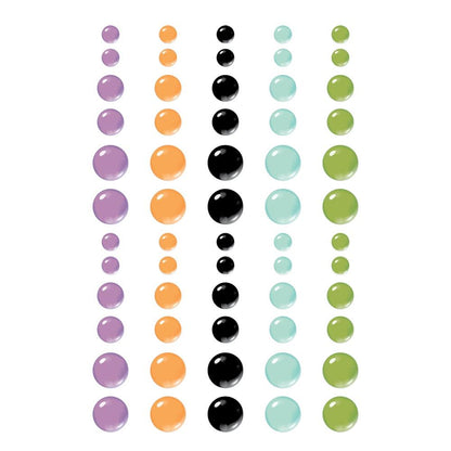 Simple Stories SPOOKY THINGS ENAMEL DOTS Stickers 60pc