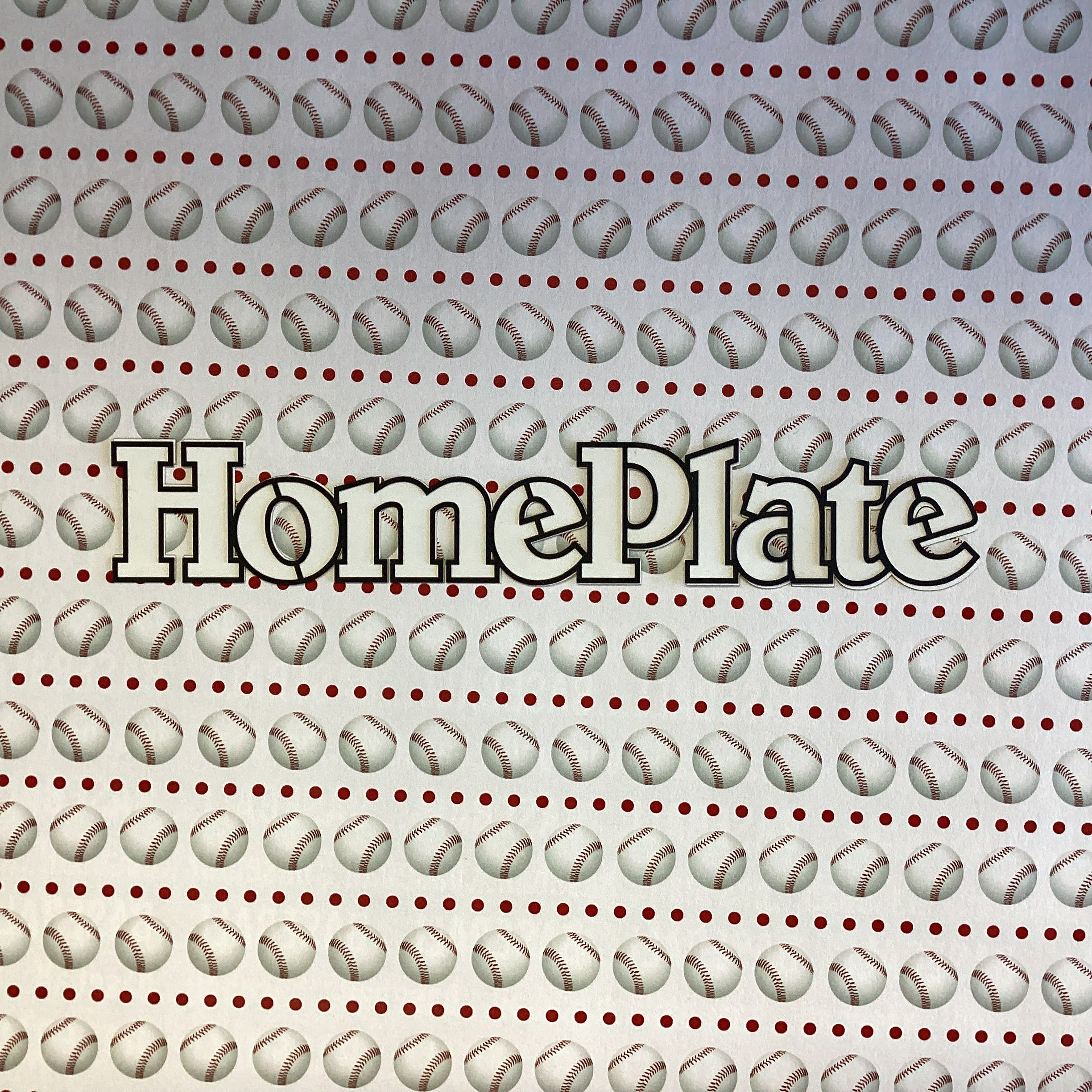 BASEBALL PLATE OVERLAYS Title Laser Scrapbook Die Cut