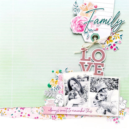 Pinkfresh Studio Happy Heart KEEP GROWING 12x12 Scrapbook Paper Scrapbooksrus Las Vegas