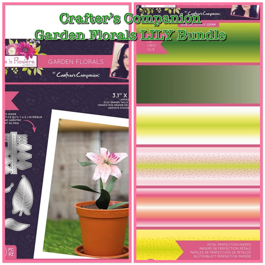 Crafter’s Companion Garden Florals LILY BUNDLE Flower Die