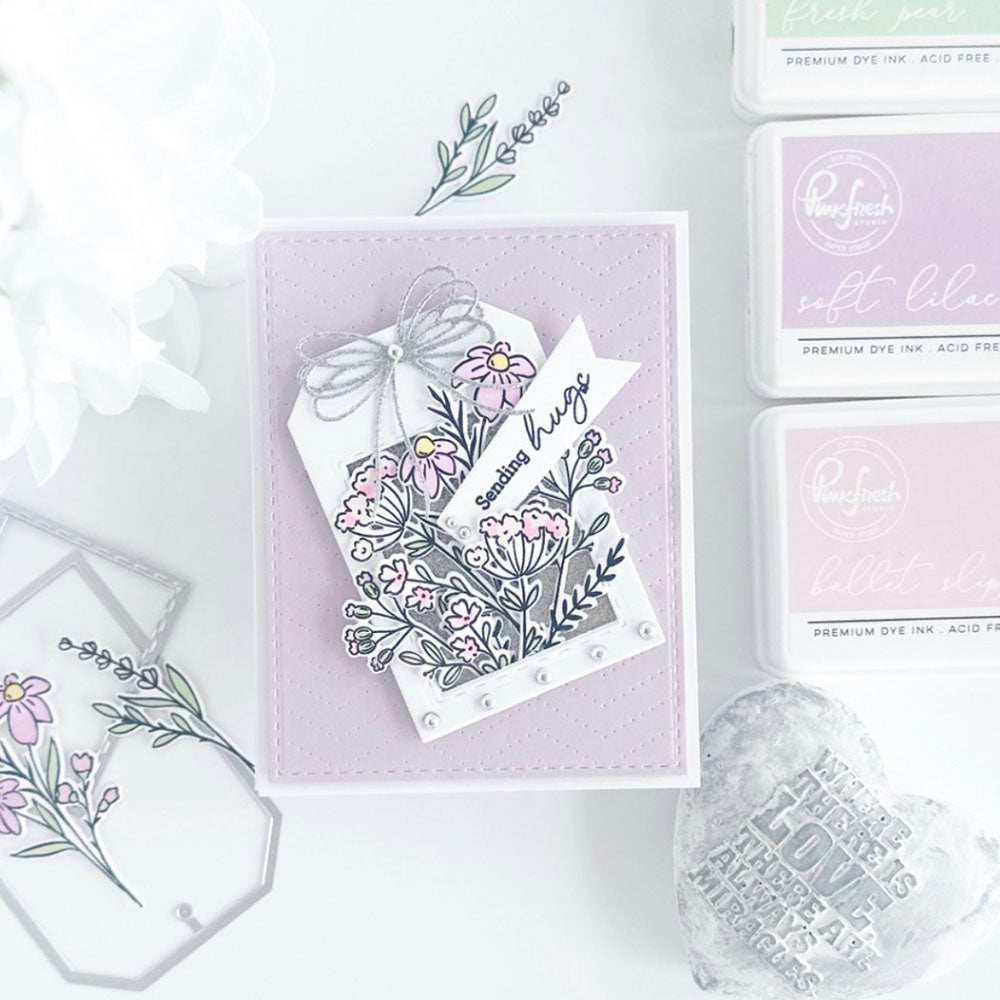 Pinkfresh Studio SHAKER BAG BOOK Crafting Dies 9pc