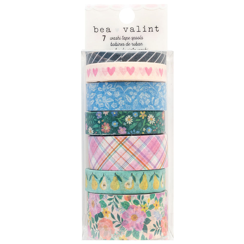 Bea Valint POPPY &amp; PEAR Washi Tape 7 Rolls
