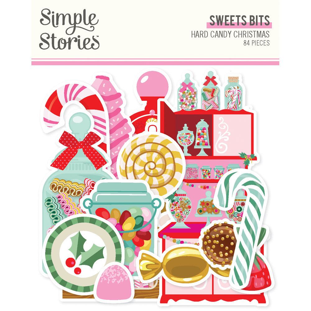 Simple Stories HARD CANDY CHRISTMAS Sweets Bits 84pc