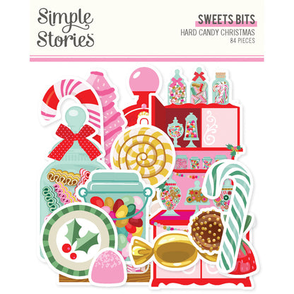 Simple Stories HARD CANDY CHRISTMAS Sweets Bits 84pc