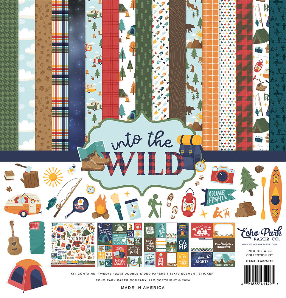 Echo Park INTO THE WILD COLLECTION KIT 13pc 12”X12”