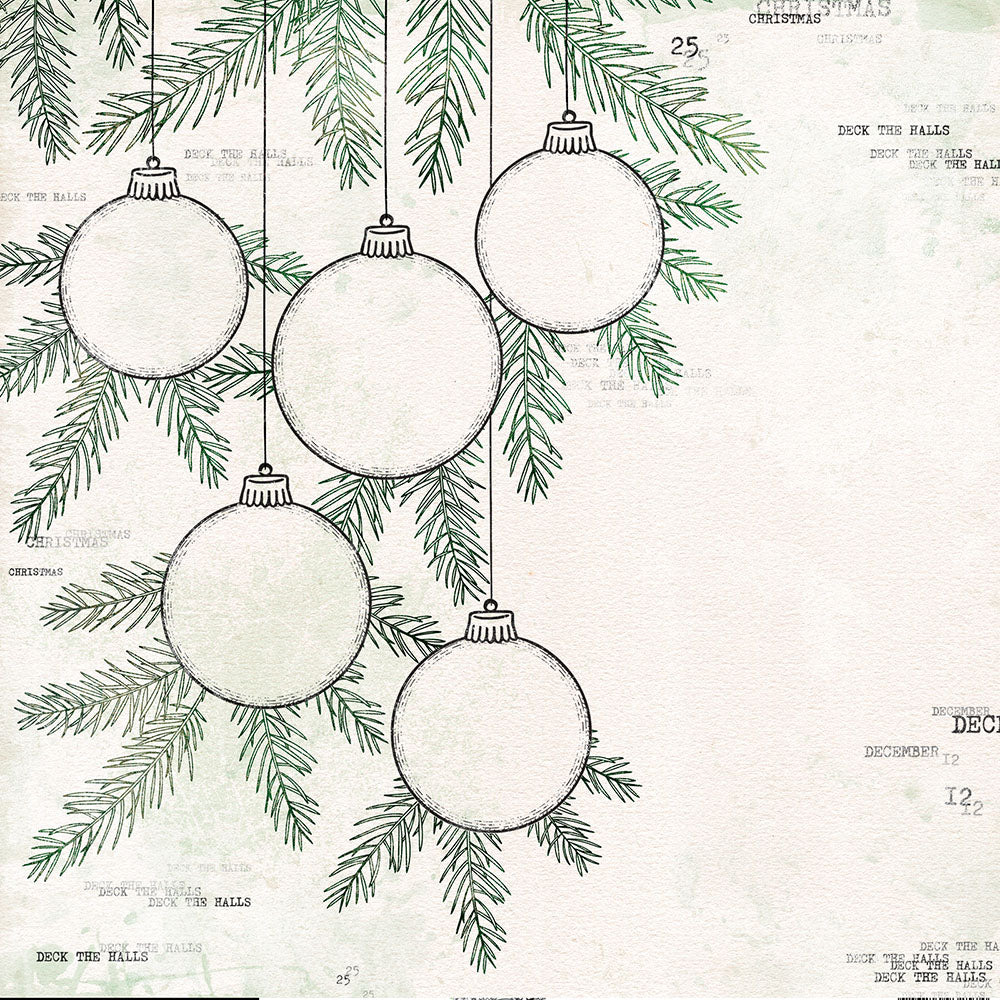 49 and Market Vicki Boutin MISTLETOE &amp; MEMORIES 12X12 Scrapbook Paper
