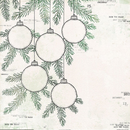 49 and Market Vicki Boutin MISTLETOE &amp; MEMORIES 12X12 Scrapbook Paper