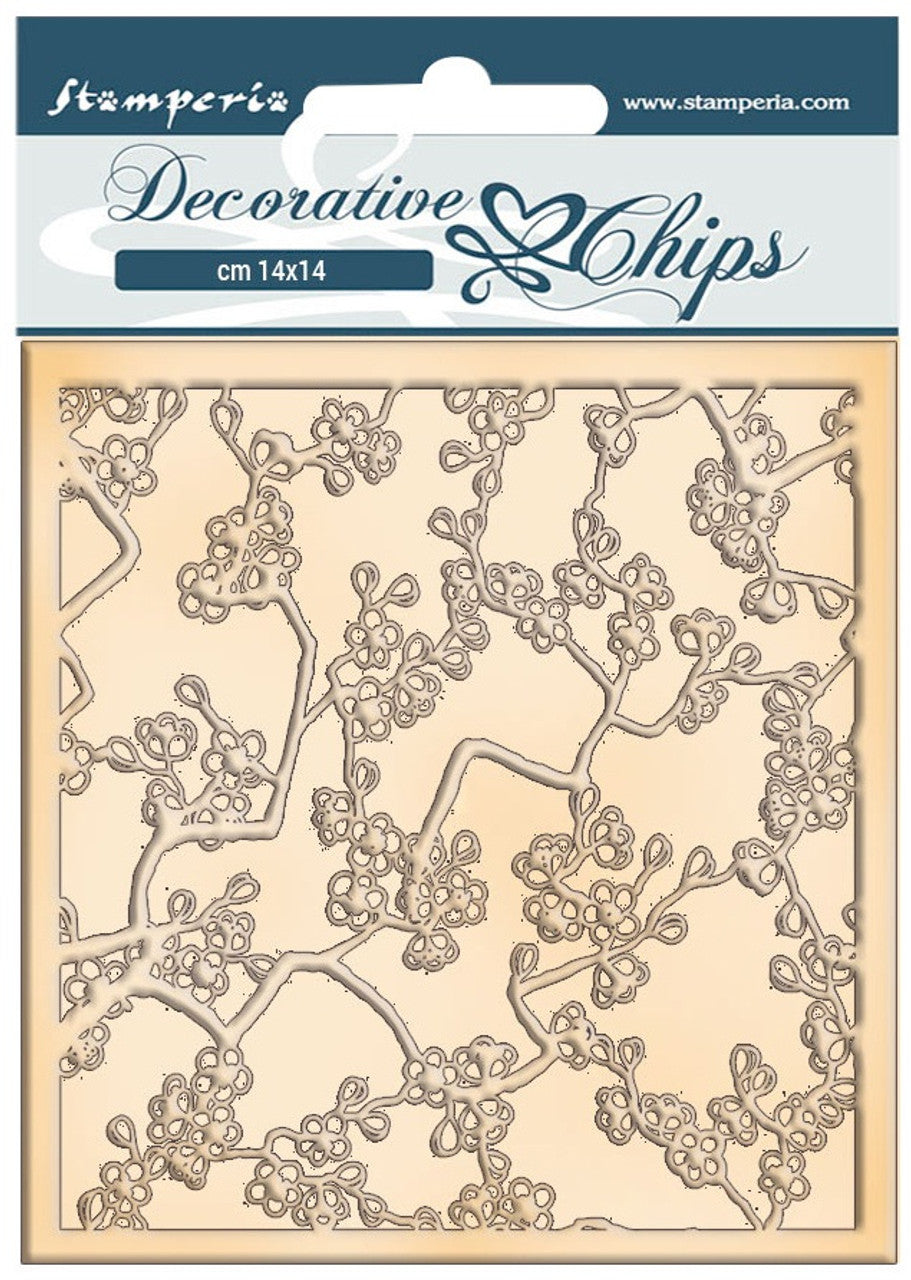 Stamperia Decorative Chips TEXTURE Sir Vagabond in Japan 1pc