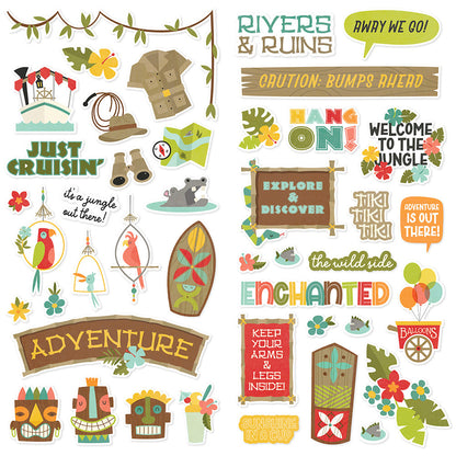 Simple Stories SAY CHEESE ADVENTURE PARK Foam Stickers 43pc