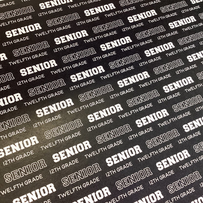 SENIOR PRIDE BLACK 12th Grade School 12&quot;X12&quot; Scrapbook Paper Scrapbooksrus Las Vegas