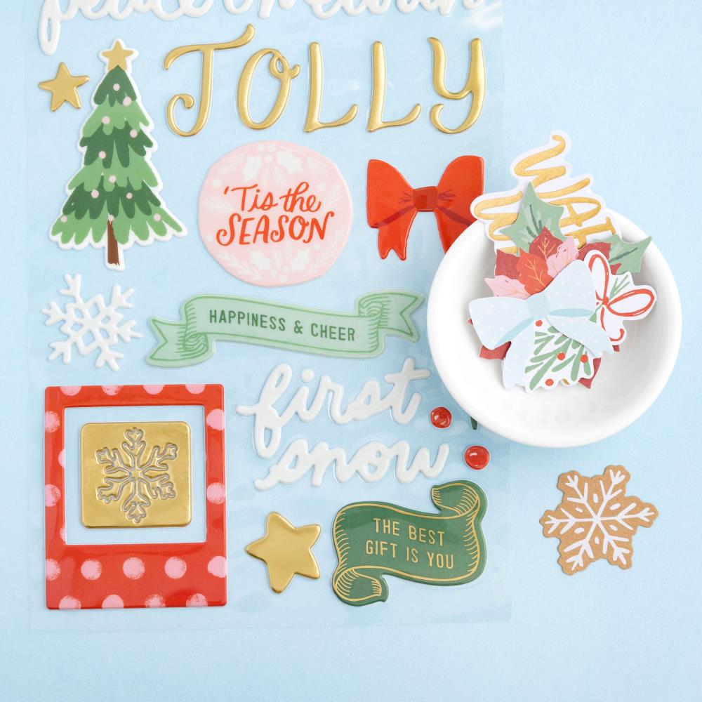 Thickers ALL IS BRIGHT Puffy Phrase And Accent Stickers 98pc