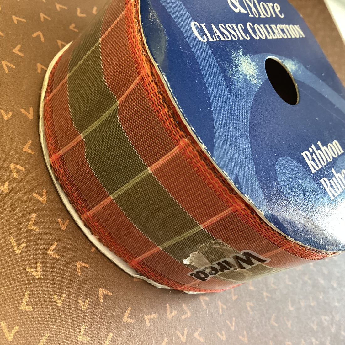 Home & More WIRED PLAID Harvest Ribbon