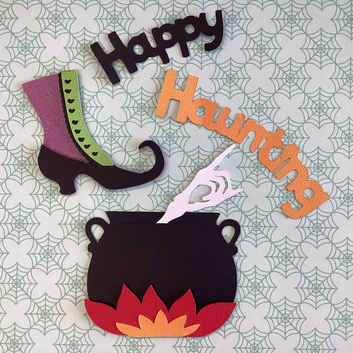 HAPPY HAUNTING WITCH Halloween Diecuts