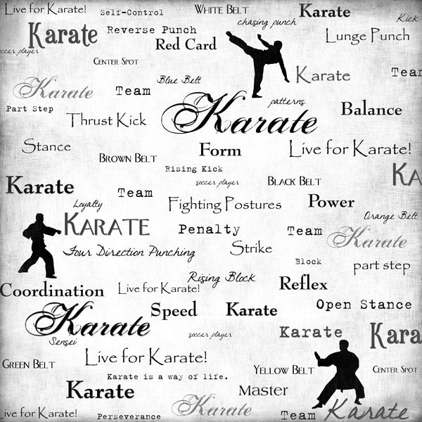 KARATE LIVE FOR 12"X12" Scrapbook Customs Paper
