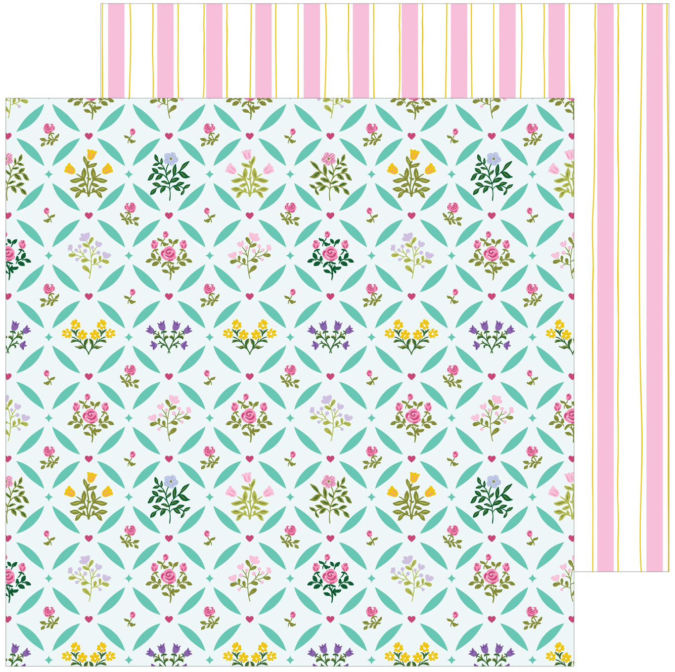 Pinkfresh Paige Evans LOVELY LANE 12”X12” Paper Pack