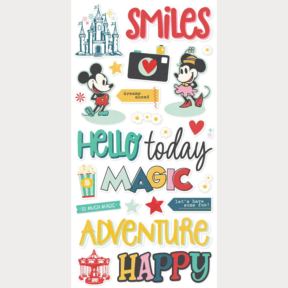 Simple Stories SAY CHEESE HAPPIEST PLACE Foam Stickers 48pc