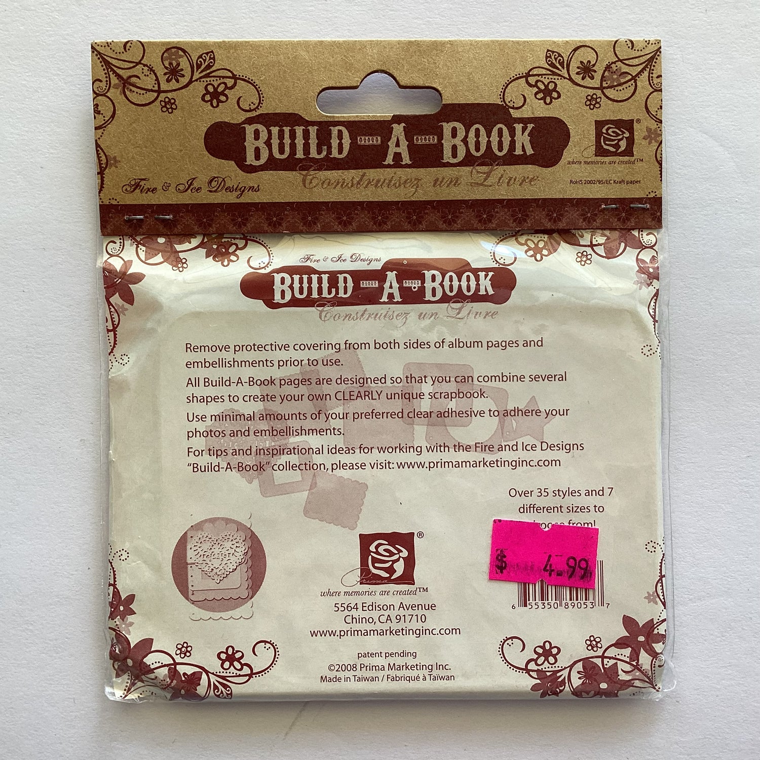 Prima Build A Book STAR TABS 4pg Clear Mini