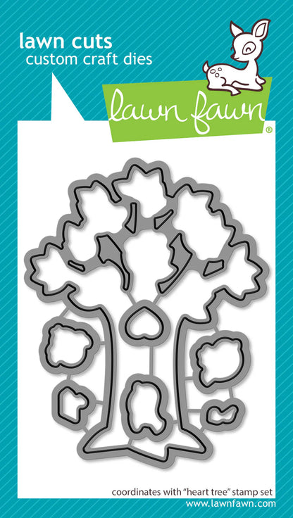 Lawn Fawn HEART TREE Stamp &amp; Die Set