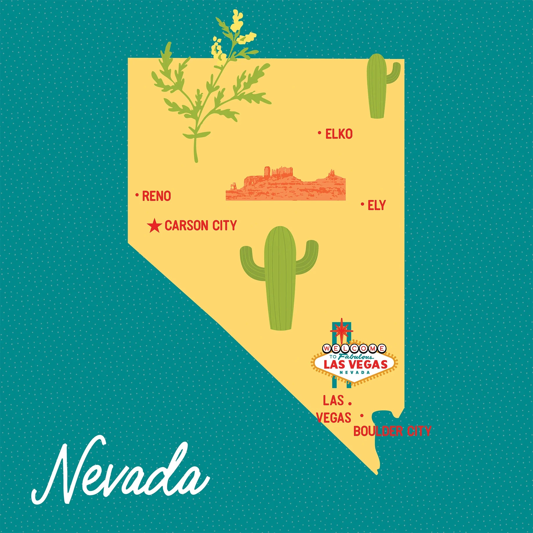Echo Park Our United States NEVADA 12”X12” Scrapbook Paper