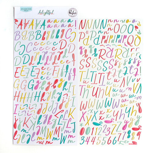 Pinkfresh Studio Delightful PUFFY ALPHABET STICKERS 306pc