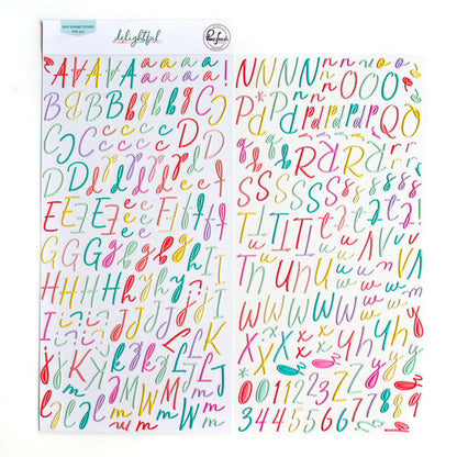 Pinkfresh Studio Delightful PUFFY ALPHABET STICKERS 306pc