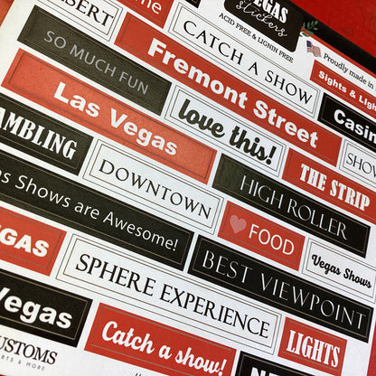 Scrapbook Customs VEGAS STICKERS 6X6 Wordbit Sticker 25pc