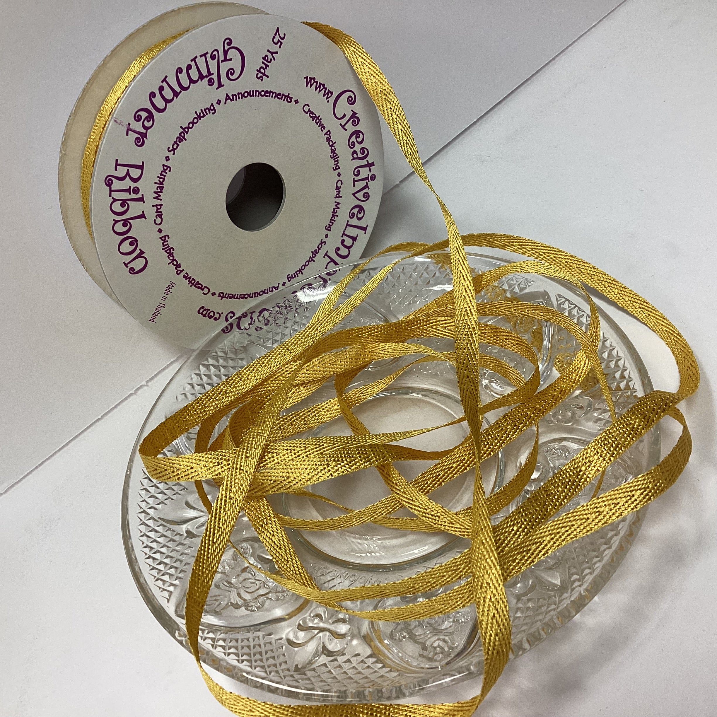 Creative Impressions 1/4” GLIMMER RIBBON 1 yard yd
