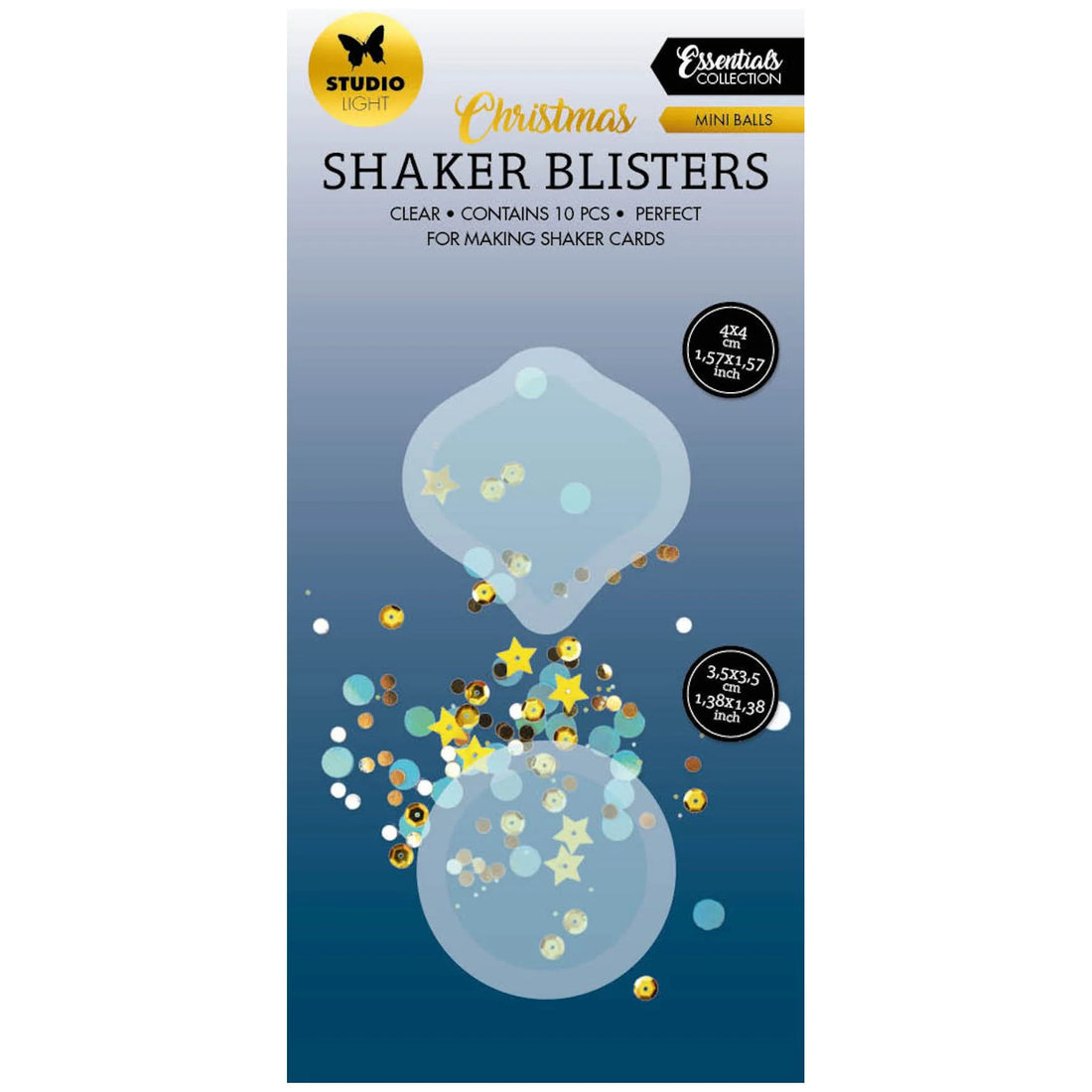 Studio Light Christmas SHAKER BLISTERS 10pc