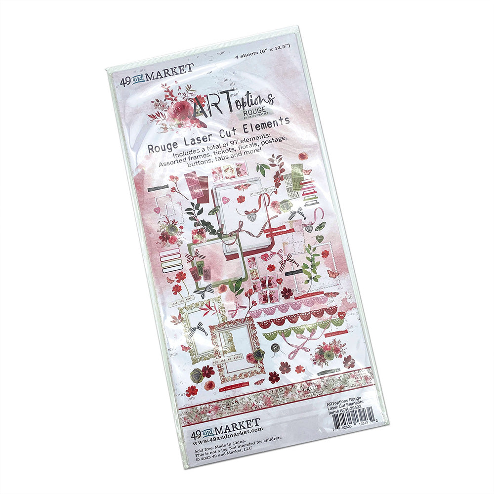 49 and Market ArtOptions ROUGE LASER CUT ELEMENTS 97pc