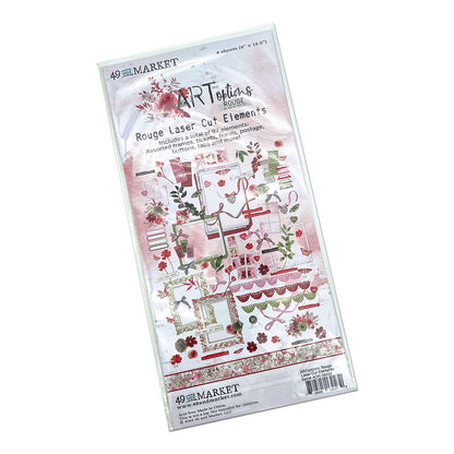 49 and Market ArtOptions ROUGE LASER CUT ELEMENTS 97pc