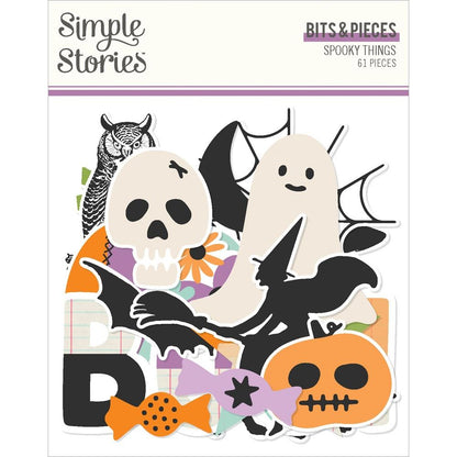 Simple Stories SPOOKY THINGS BITS &amp; PIECES Diecuts