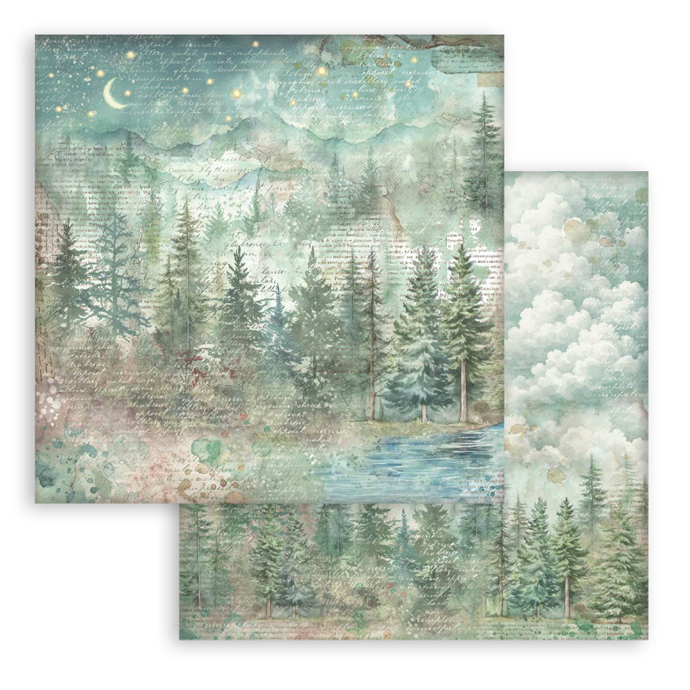 Stamperia HERBARIUM SILVAE 12”X12” Maxi Backgrounds Paper Pad