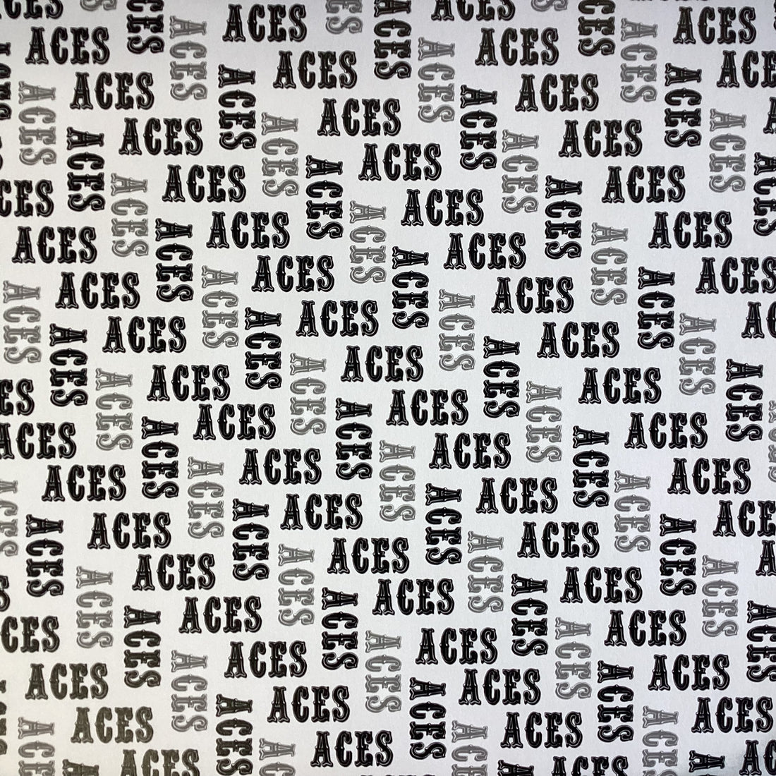 Initial Scramble ACES BLACK GRAY 12X12 Scrapbook Paper