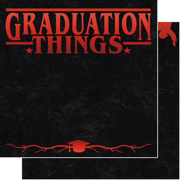 Scrapbook Customs GRADUATION THINGS 12”X12”Scrapbook Paper
