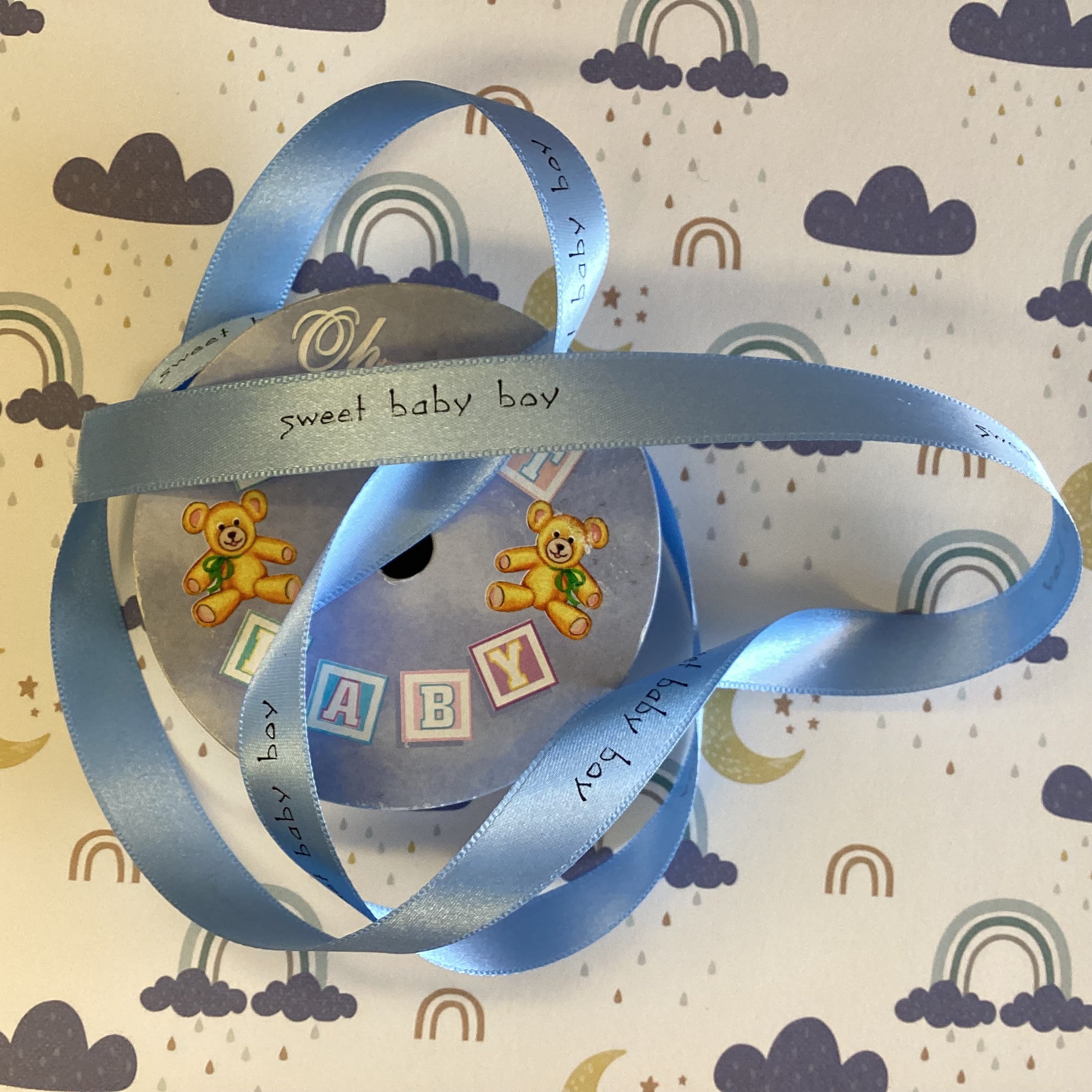 Creative Impressions BABY BOY RIBBON 1 Yard