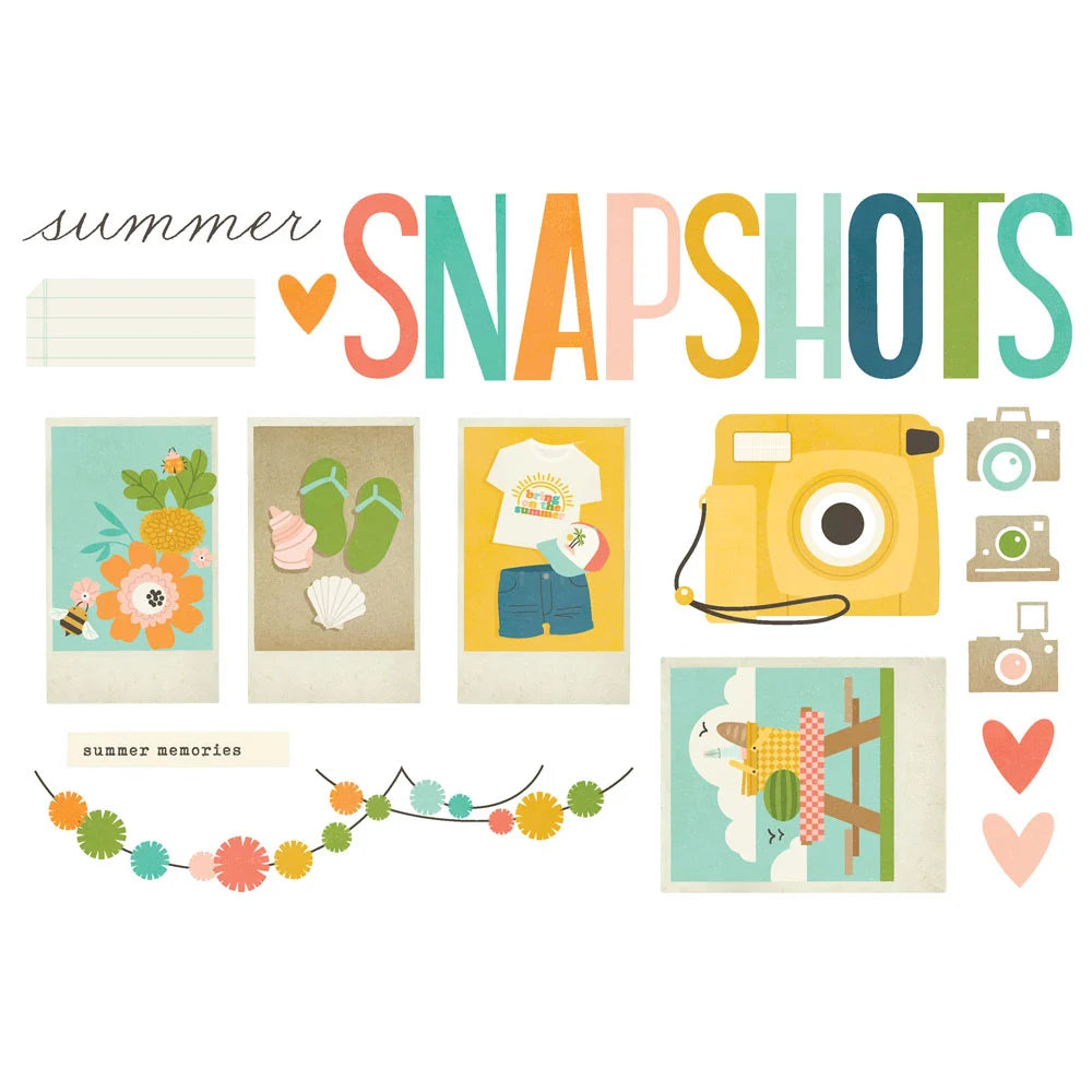 Simple Stories Simple Pages SUMMER SNAPSHOTS Page Pieces