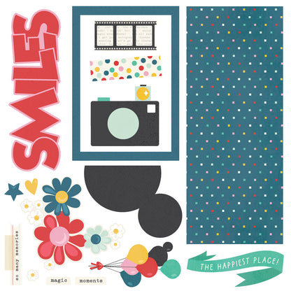 Simple Stories Simple Pages SAY CHEESE HAPPIEST PLACE Page Kit