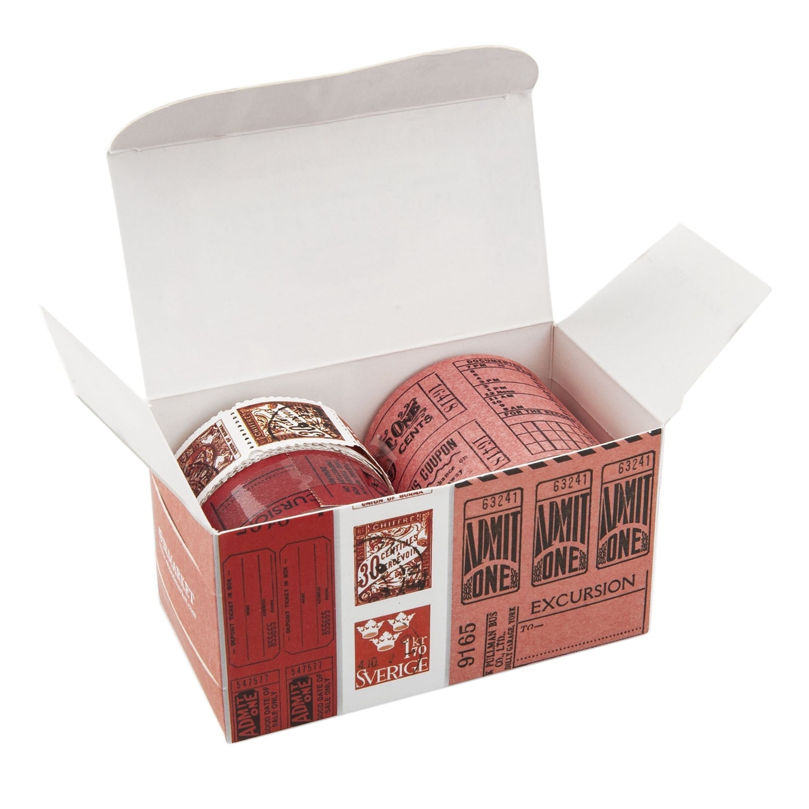 49 and Market Vintage Bits TICKET ESSENTIALS SALSA Perforated Tickets &amp; Stamps 3 Rolls @Scrapbooksrus