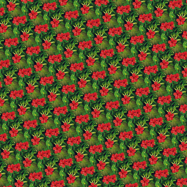 Scrapbook Customs DARK TROPICAL FLORAL 6”X6” Paper Pack